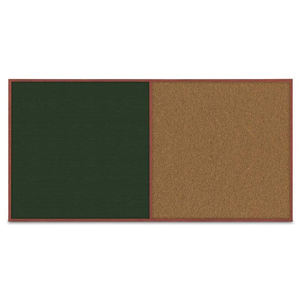 Enclosed Corkboard, 1 Door, 72"x48", 4" Fra, UV3419-BLACK-PEARL